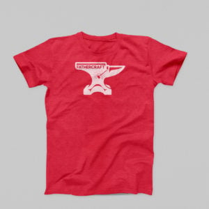Fathercraft anvil and hammer shirt in red