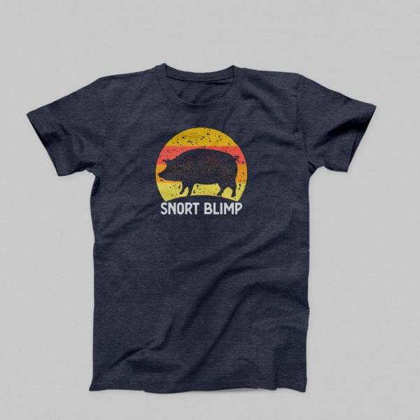Snort Blimp T-Shirt in Heathered Navy