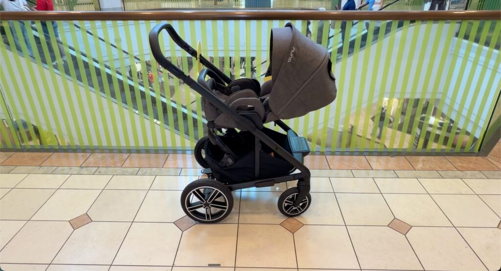 A Nuna Mixx stroller at the mall